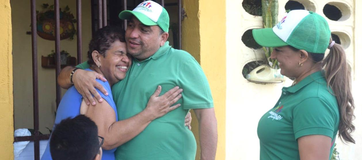 Mauro 'Pacho' Suárez compartiendo con los porteños.