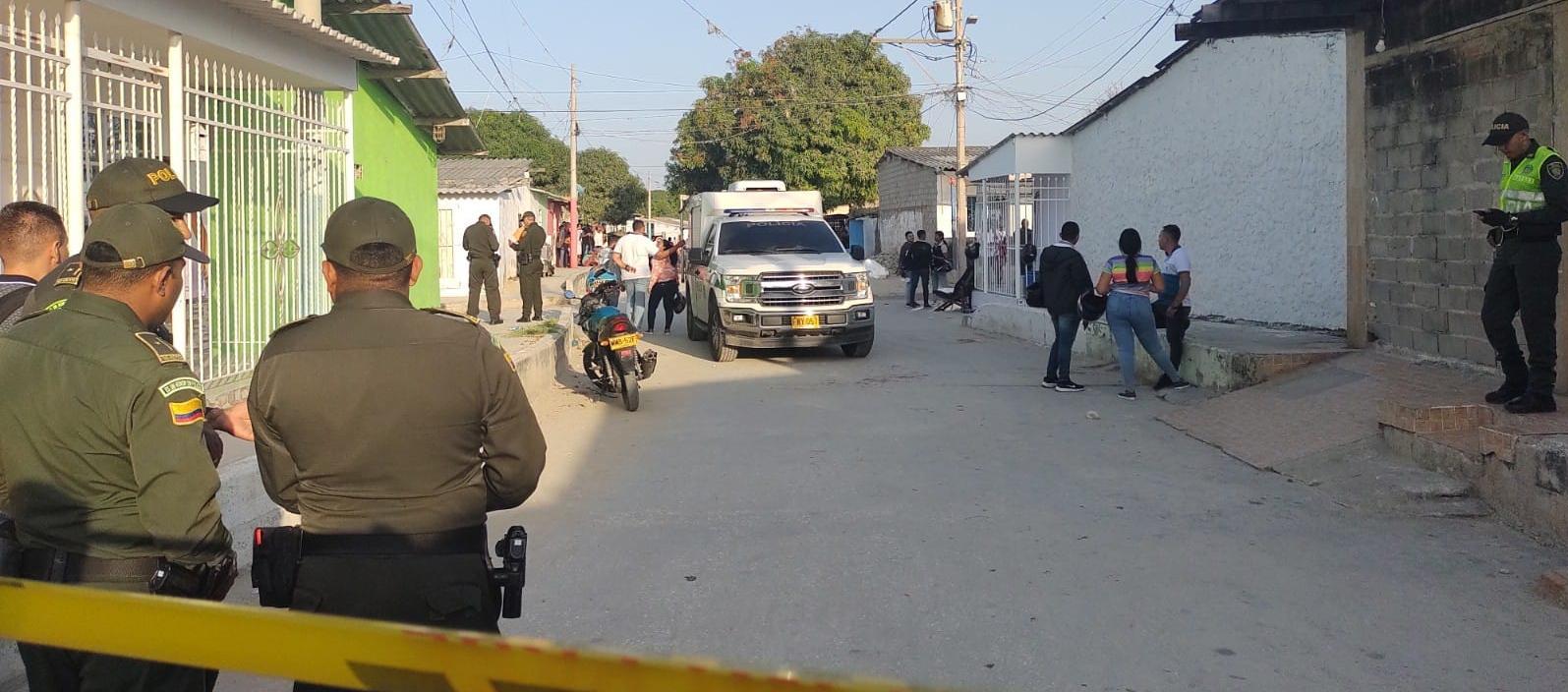 Lugar de los hechos de la masacre en el barrio Primero de Mayo, en Soledad. 