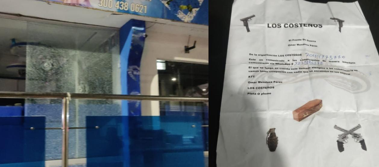 Lugar de los hechos y el panfleto.