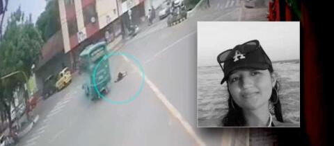 Laura Parra, joven que cayó de un bus en Neiva. 