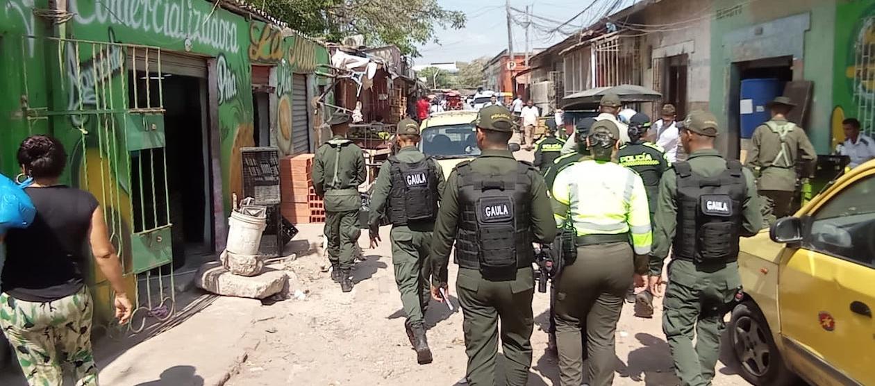 El Gaula de la Policia en patrullaje contra la extorsión.