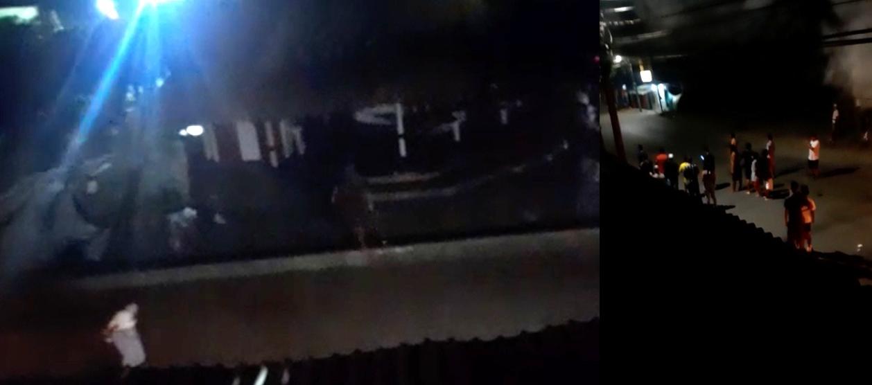 Encapuchados intentaron quemar estación de Policía. 