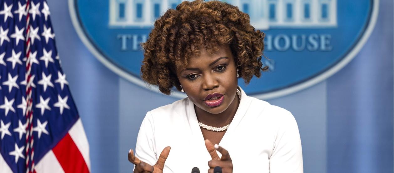 La portavoz de la Casa Blanca, Karine Jean-Pierre.