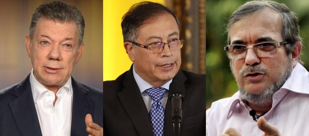 Encuentro del Presidente Petro con Juan Manuel Santos y 'Timochenko'