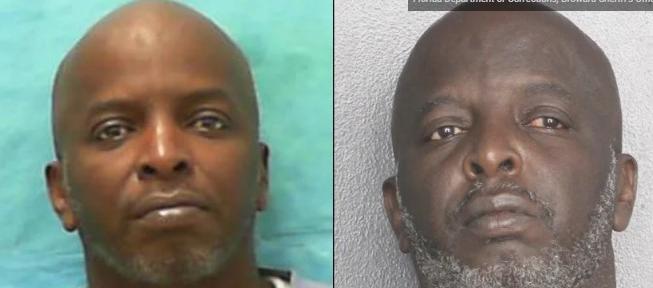 Sidney Holmes el día que ingresó a la cárcel en 1988 y y una foto actual.