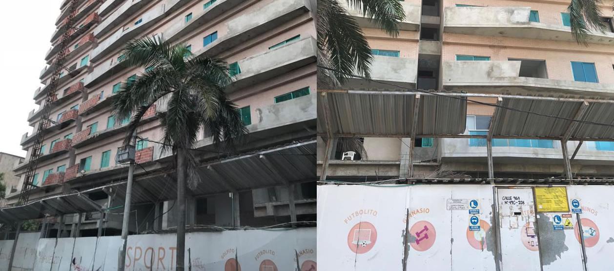 Estado en que quedó el proyecto Torres del Cielo.