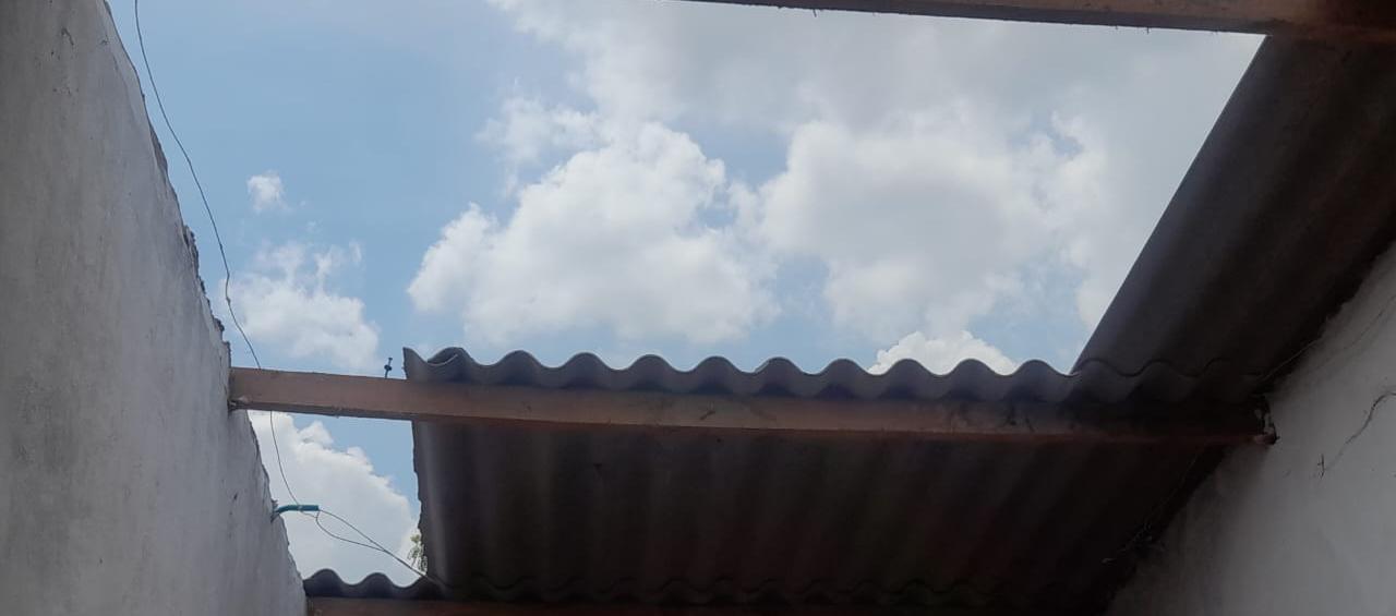 Una de las viviendas afectadas. 