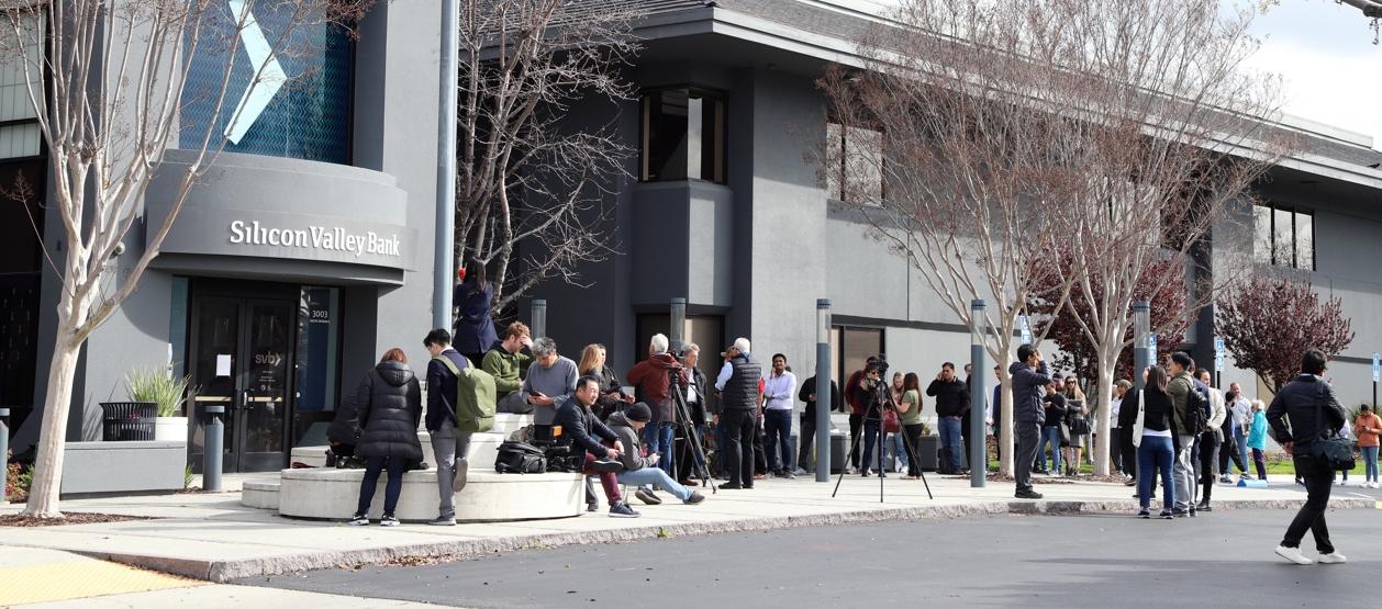 Vista de la sede principal del Silicon Valley Bank en Santa Clara, California.