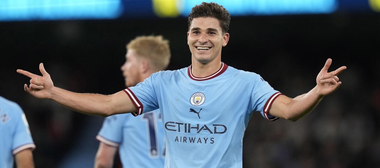 Julián Álvarez llegó al Manchester City procedente de River Plate.