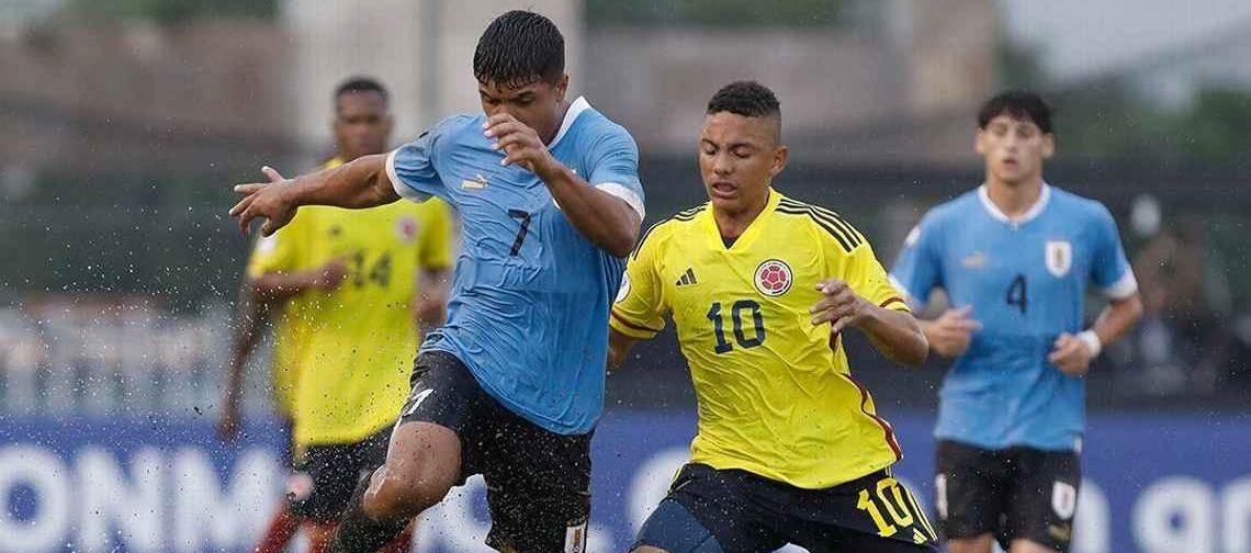 Jordan Barrera fue el más destacado de Colombia contra Uruguay.
