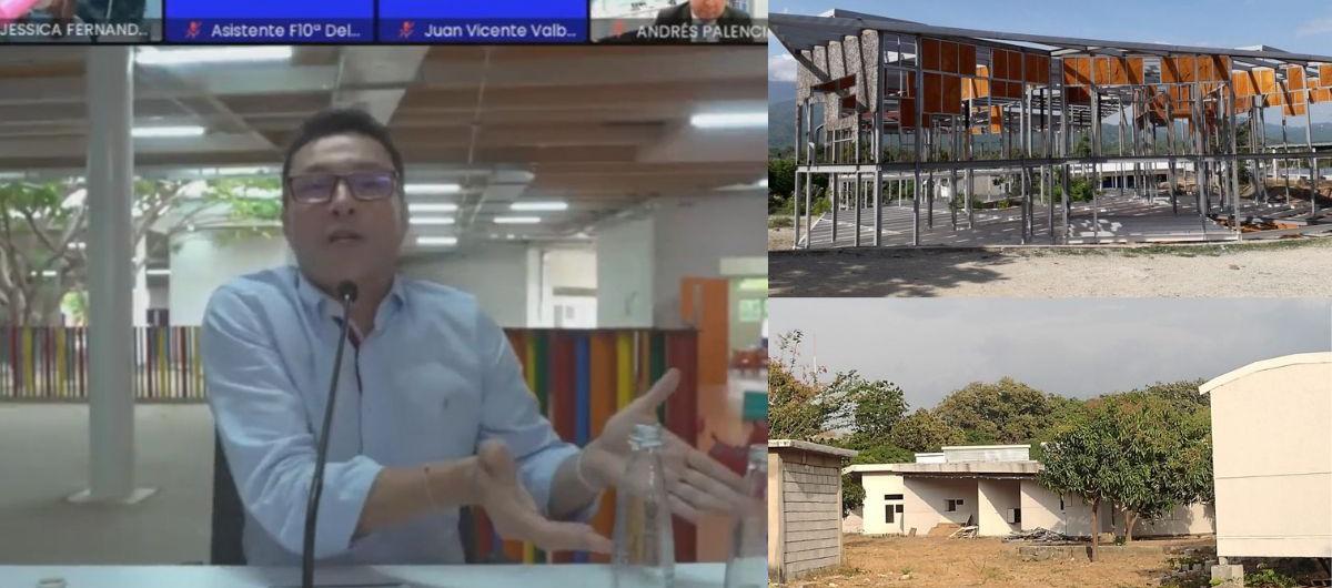 El gobernador Carlos Caicedo en su tercera audiencia.