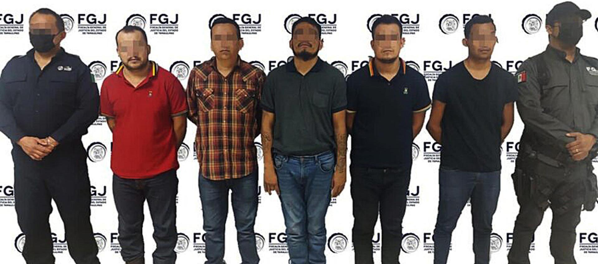 Los cinco capturados en Tamaulipas.
