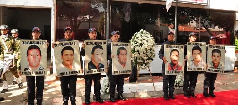 Las familias de los 7 agentes del CTI se reúnen cada año para pedir justicia.