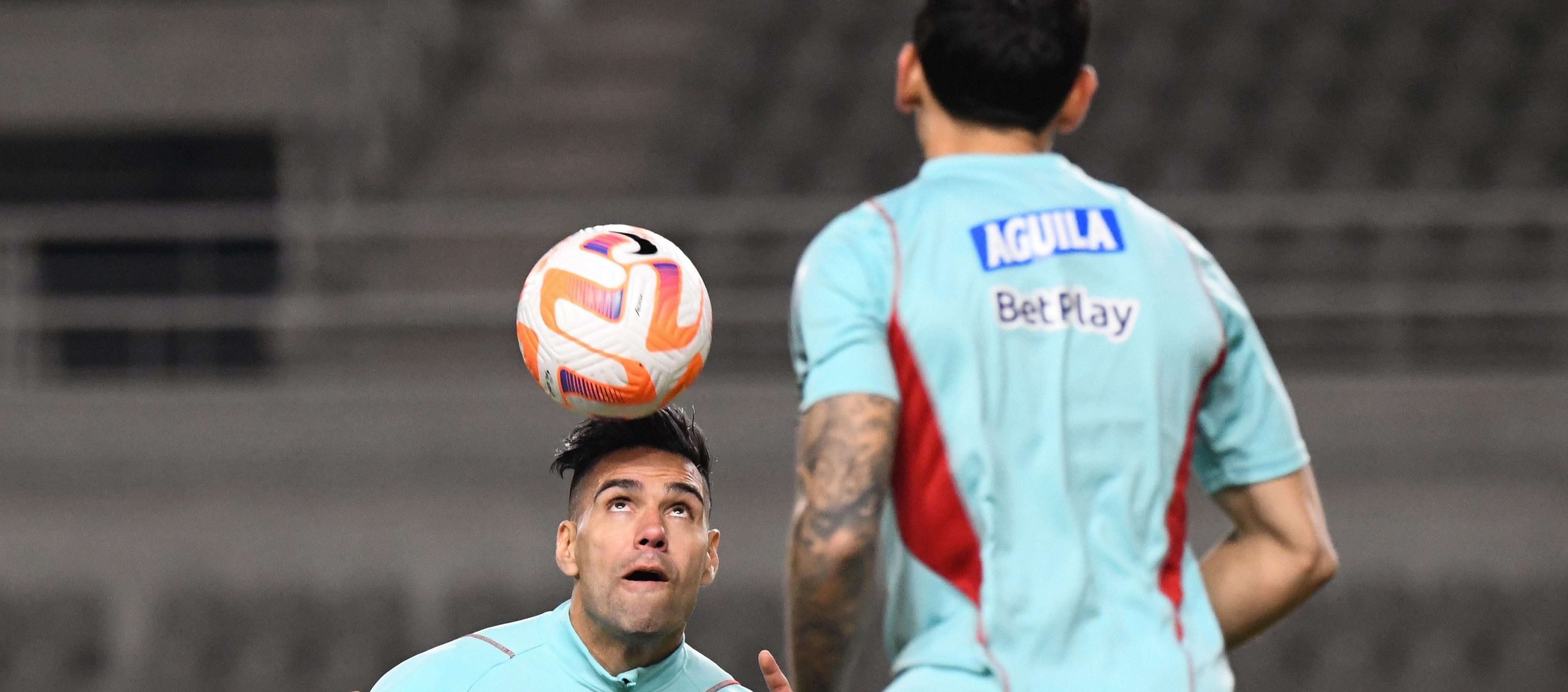 Falcao García durante la  primera práctica de Colombia en Seúl.