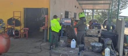 La Fiscalía y la Dijin en uno de los inmuebles incautados a 'Los Ingenieros’ y ‘Los Exploradores'.