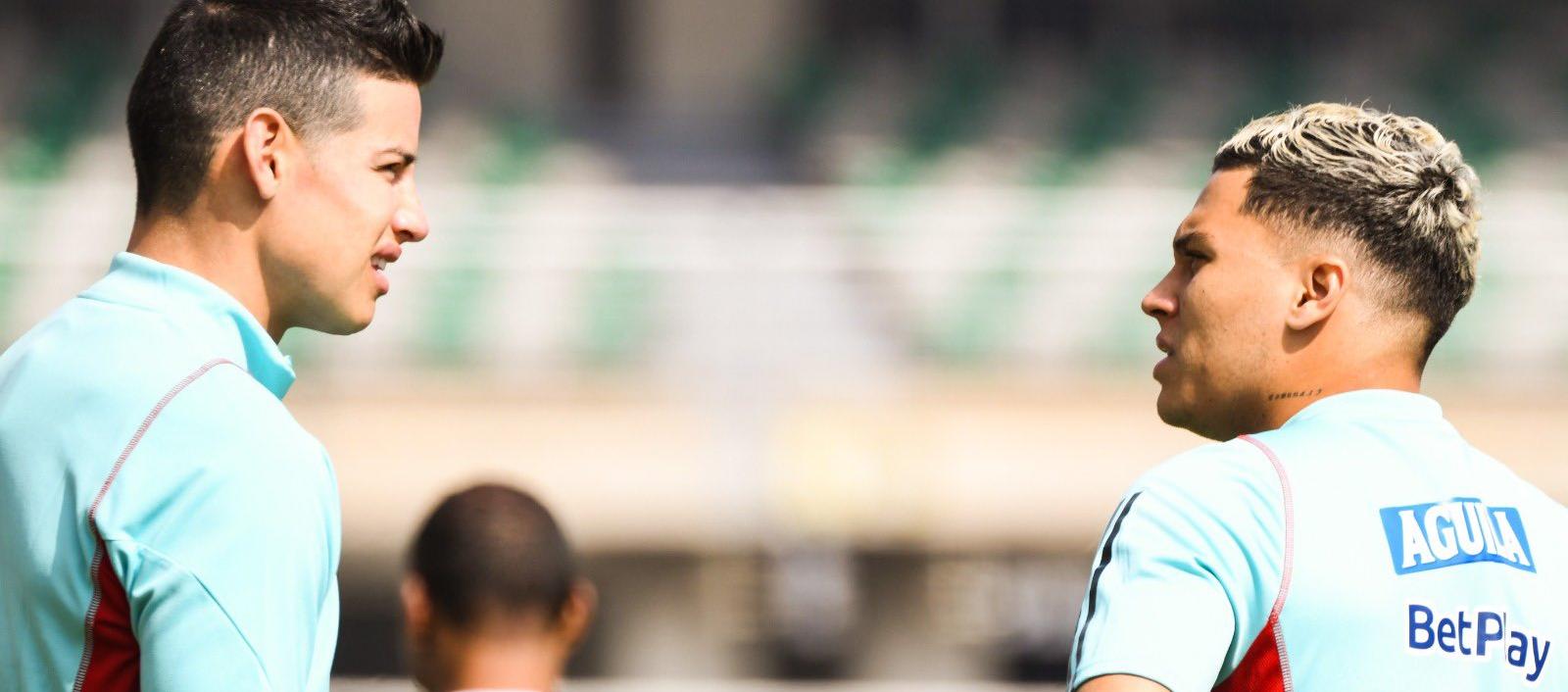 'Juanfer' Quintero en una foto captada junto a James Rodríguez publicada el pasado 22 de marzo.