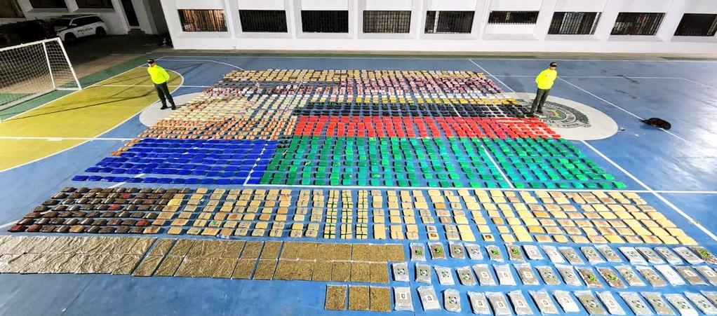 La droga incautada en zona rural de Uribia, La Guajira