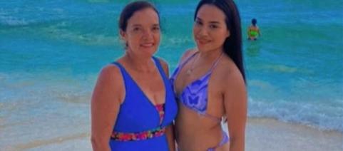 María Camila Navales, de 20 años, y su suegra, Gloria Amparo Grisales.