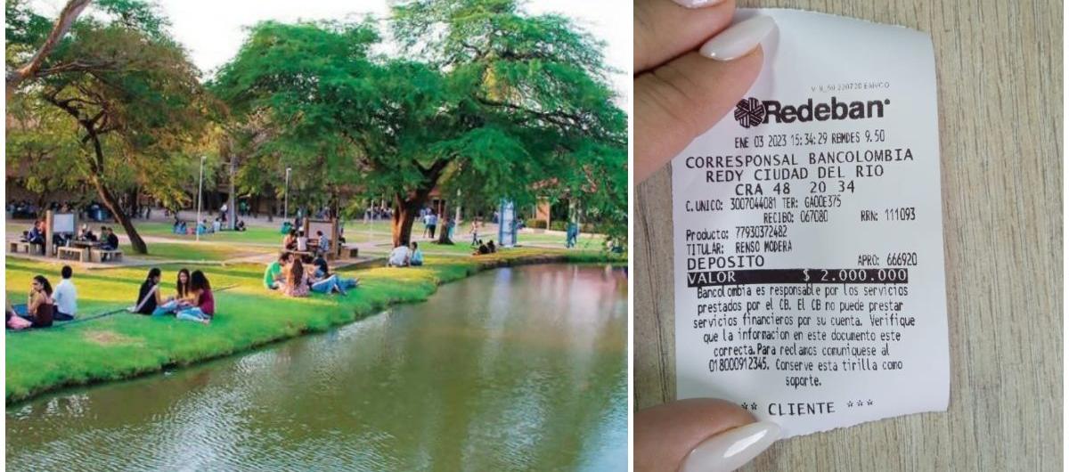 Sede de Unimagdalena y copia de uno de las consignaciones a cambio de un cupo