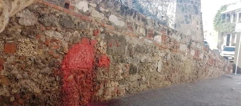 El área del Baluarte de Santiago Apóstol que fue vandalizada.