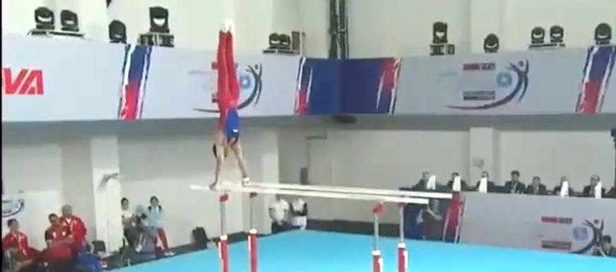 Ángel Barajas, en plena actuación.