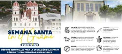 Medidas para Semana Santa en El Guamo