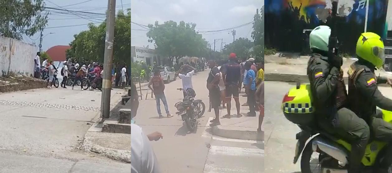 Asonada en el municipio de Candelaria. 