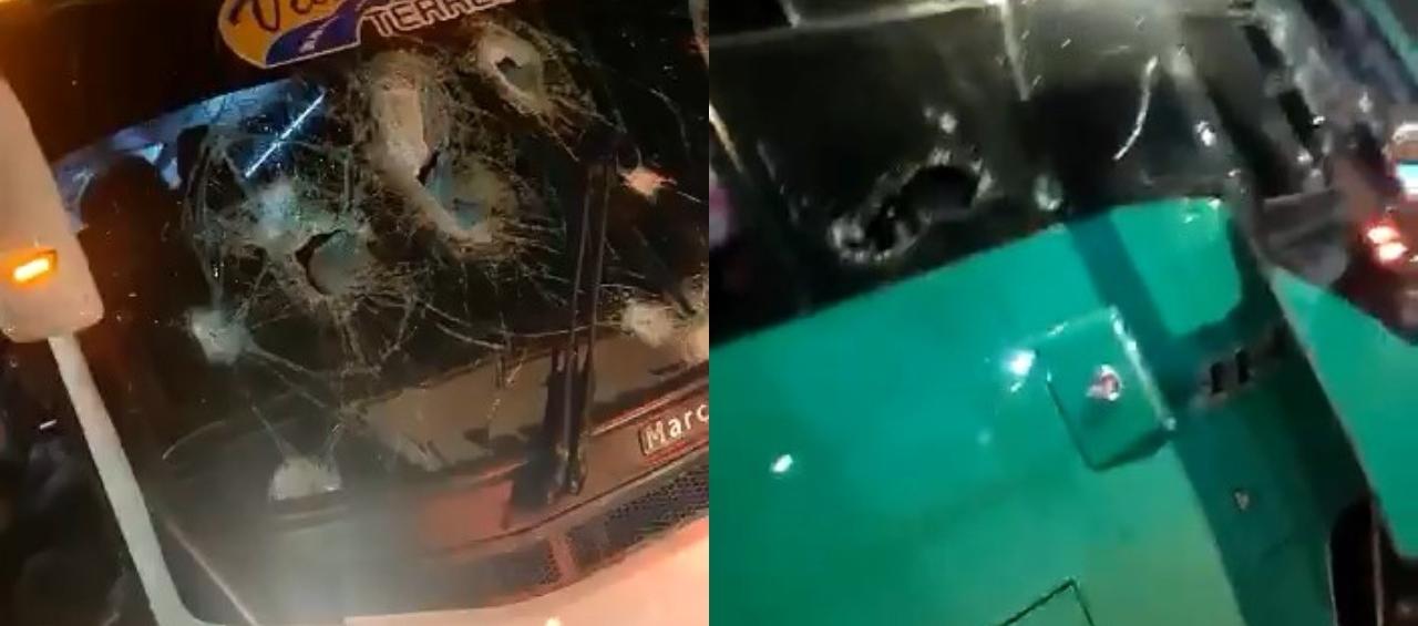 Ataque a buses de aficionados del DIM.