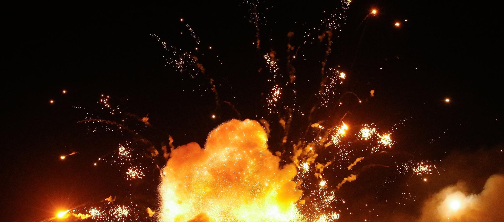 Ataque con drones y misiles en Ucrania.