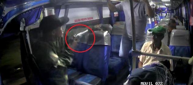 Momento en que ocurrió el atraco. 