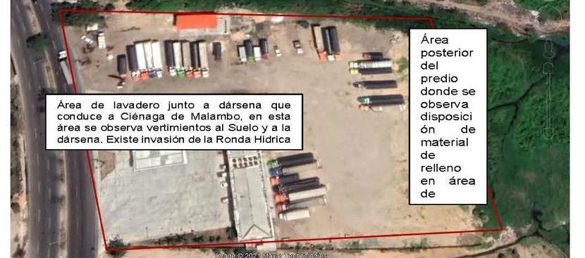 En el predio El Pasito funcionan la E.D.S Río La Magdalena y el Hotel Dubai Inn, aledaños a la Ciénaga de Malambo