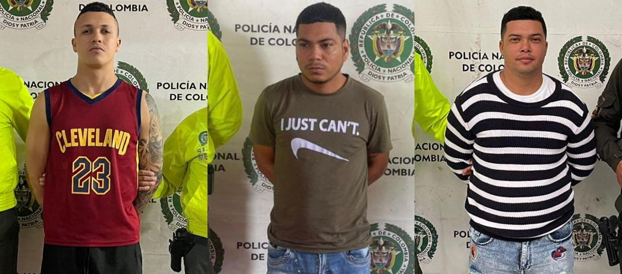 Steven Stiwar Castellon Lineros, Junior Orlando Serrano Arnales y Jair Alfonso Barranza Jiménez