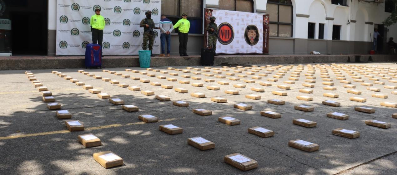 Cocaína incautada en Montería. 
