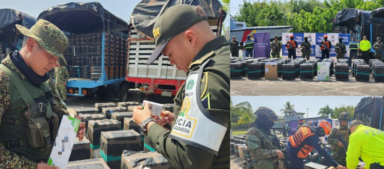 Cigarrillos de contrabando incautados. 