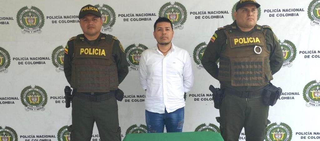 Melkin Hernán Castrillón Peña, tras ser capturado.