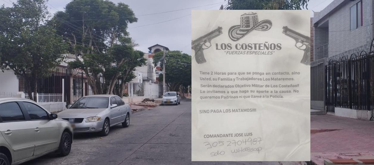 La cuadra en donde se han presentado los atentados en Los Andes.