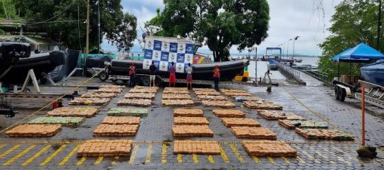 Marihuana incautada por la Armada Nacional. 