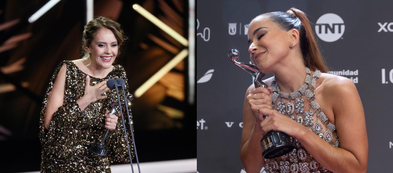 Las actrices colombianas Cristina Umaña y Majida Issa, de la producción "Noticia de un secuestro".