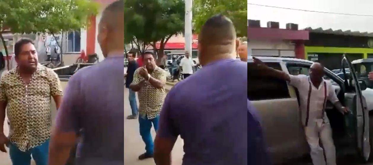 Joaco Pertuz en medio de una riña con mototaxistas.