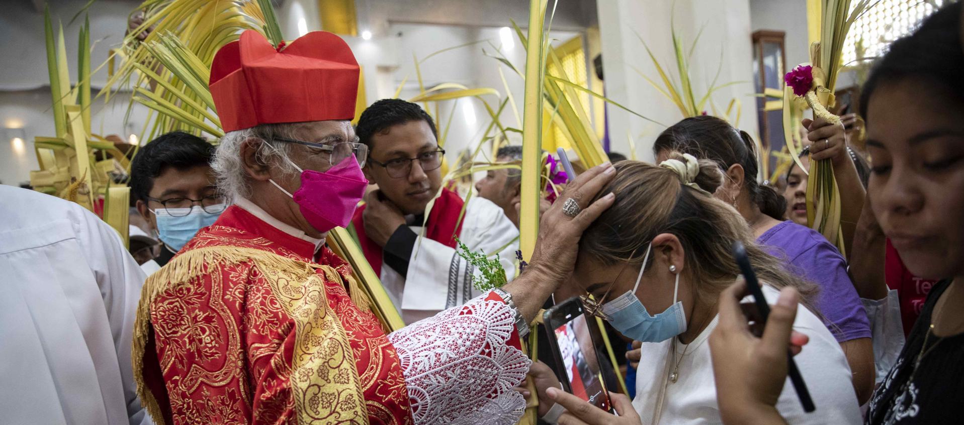Feligreses celebrando en Semana Santa en Nicaragua. 