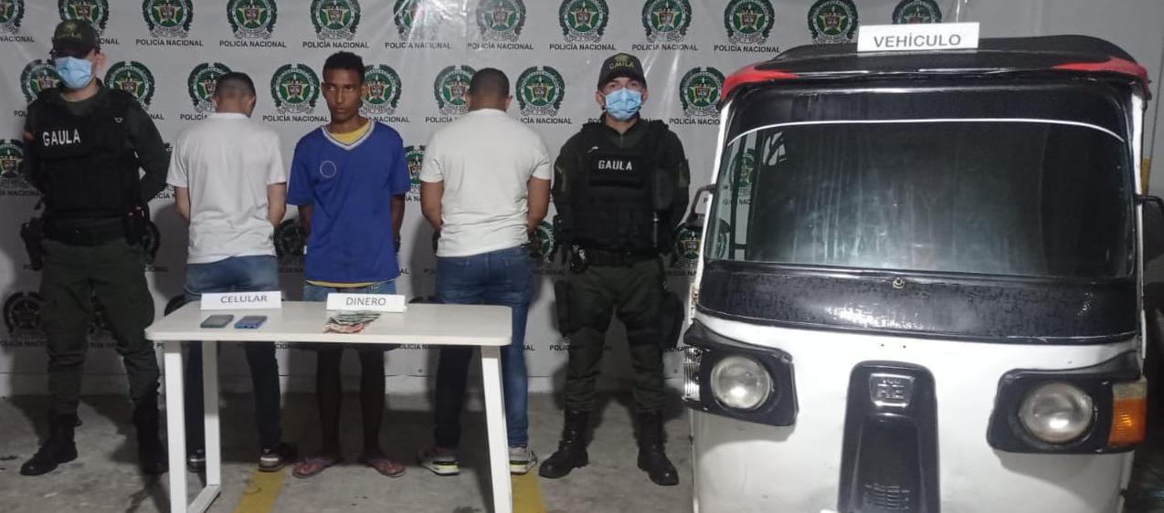 Tres capturados por extorsión en Malambo