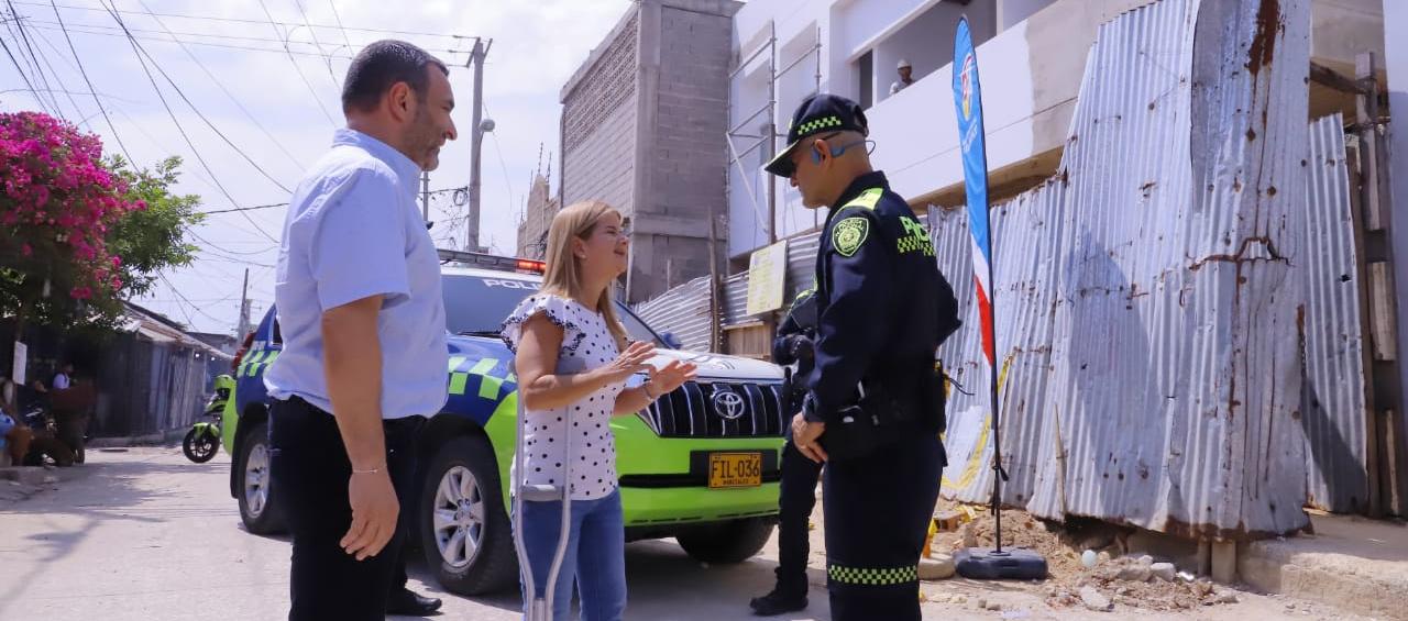 Gobernadora del Atlántico, Elsa Noguera, visitó las obras de la nueva estación de Policía de Soledad.
