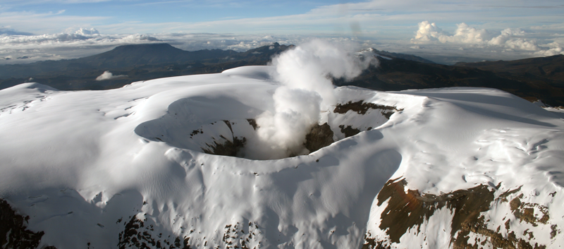Volcán Nevado del Ruíz, hoy.
