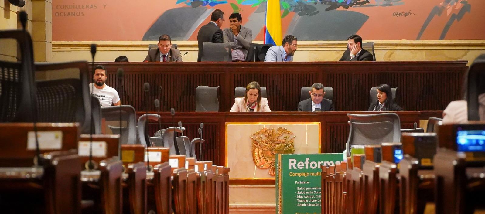 Sesión de la Comisión Séptima de la Cámara de Representantes este martes