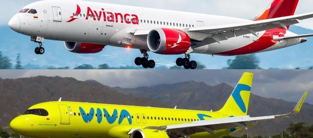  Aerolíneas Viva Air y Avianca.