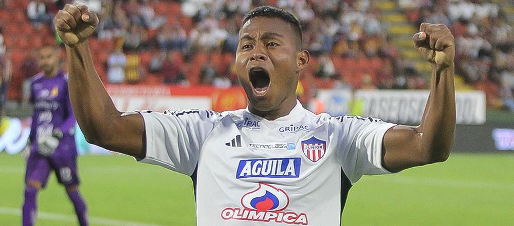 Léider Berrío marcó el gol de la victoria, su primero con la camiseta del Junior.  