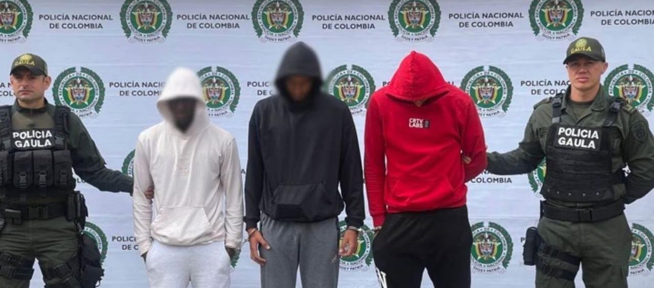 Los jugadores del Once Caldas tras ser capturados