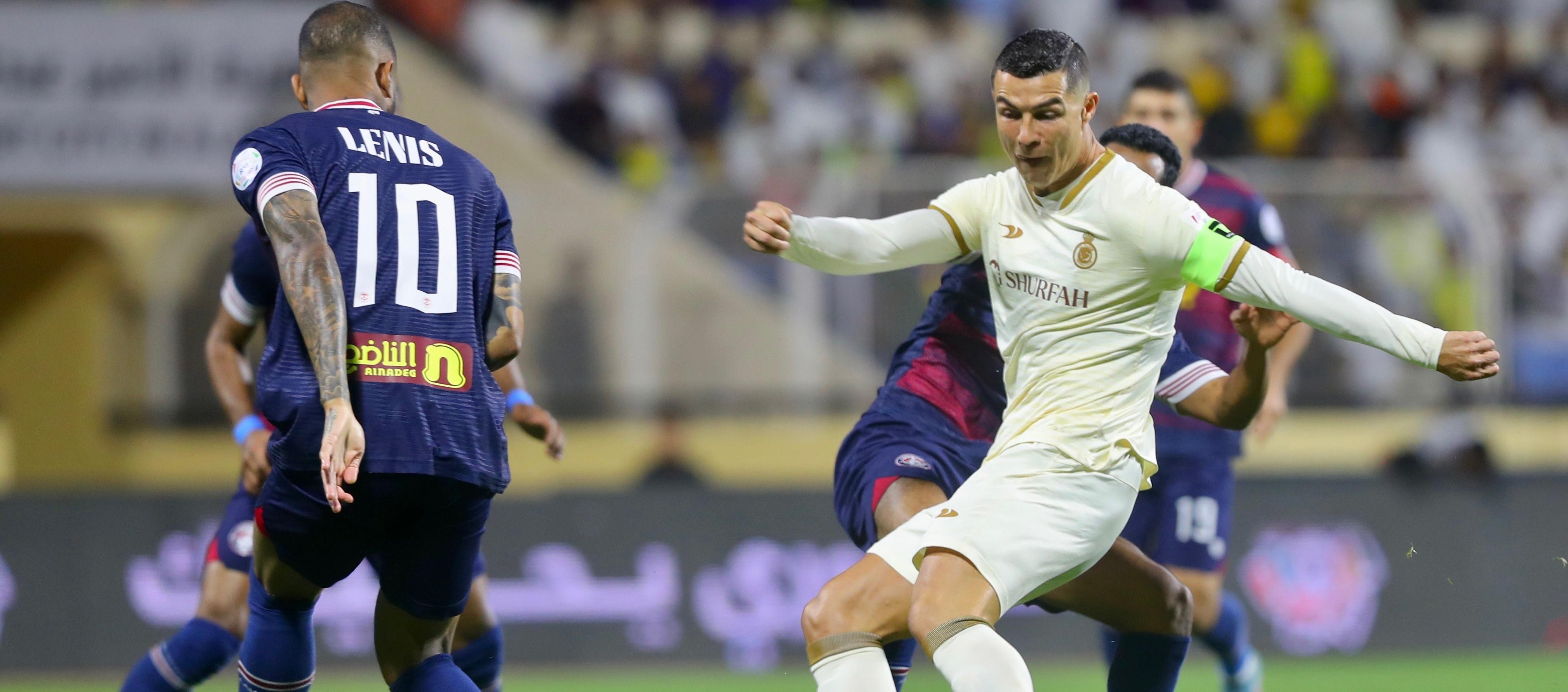 Cristiano Ronaldo llegó a 11 tantos en la Liga Árabe. 