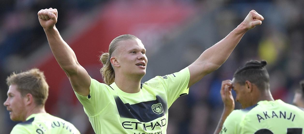 Erling Haaland marcó un espectacular gol de chilena. 