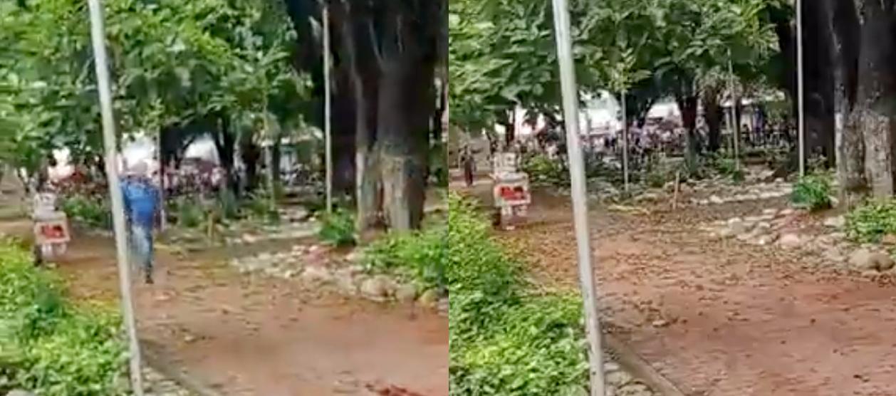 Explosión en el parque Mercedes Ábrego de Cúcuta.